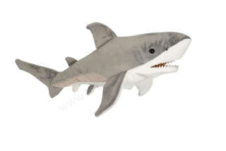 Plyšový Žralok 46 cm - Maňásek s otvírací tlamou