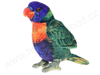 Plyšový Papoušek Lori mnohobarevný 23 cm