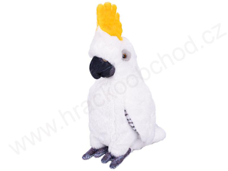 Plyšový Papoušek Kakadu žlutolící 37 cm