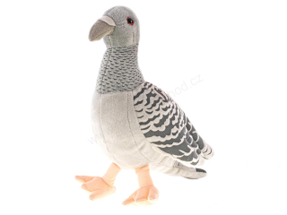 Plyšový holub šedý 22 cm