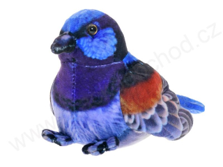 Plyšový pták Modropláštník 11 cm