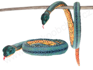 Plyšový had s oranžovým břichem 180 cm