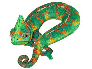 Plyšový Chameleon / polštář cestovní 50 cm