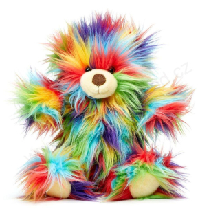 Plyšový medvěd barevný 23 cm ECO-FRIENDLY