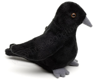 Plyšový havran - vrána - krkavec 12 cm ECO FRIENDLY