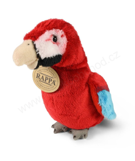 Plyšový papoušek červený 15 cm ECO-FRIENDLY