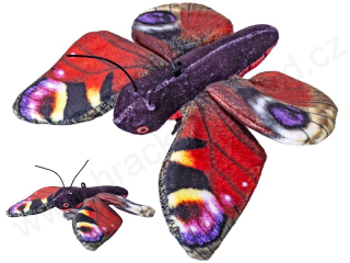 Plyšový motýl Babočka admirál 14 cm