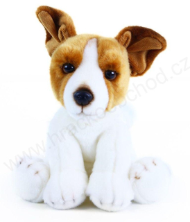 Plyšový pes jack russell sedící 30 cm ECO-FRIENDLY