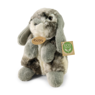 Plyšový králík šedý mramorovaný sedící 19 cm ECO-FRIENDLY