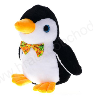 Plyšový tučňák s motýlkem, 20 cm