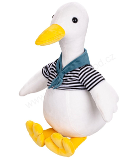 Plyšový kačer v námořnickém oblečku, 50 cm