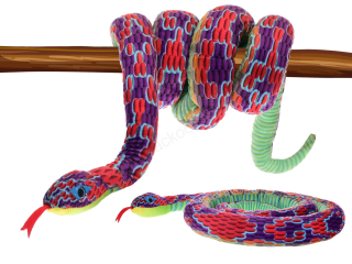 Plyš had červený 230 cm