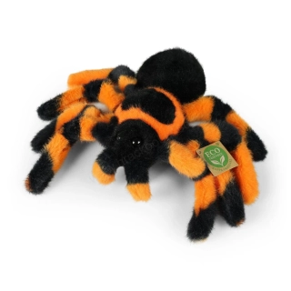 Plyšový Pavouk oranžovočerný / tarantule 20 cm Eco-friendly PLUSH WORLD