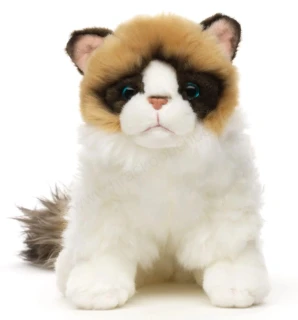 Plyšová kočka RAGDOLL Ragdoll 23cm, sedící Eco-friendly