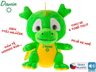Plyšový Dráček / drak Damin 19 cm na baterie česky mluvící