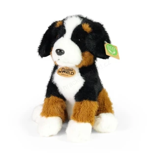 Plyšový pes bernský salašnický 25 cm, sedící ECO-FRIENDLY PLUSH WORLD