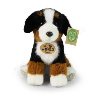 Plyšový pes bernský salašnický 20 cm, sedící ECO-FRIENDLY PLUSH WORLD