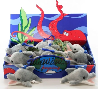 Plyšový DELFÍN přívěšek - klíčenka