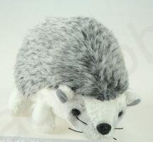 Plyšový ježek šedobílý 17 cm