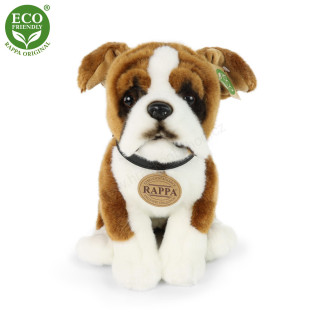 Plyšový pes boxer sedící 27 cm ECO-FRIENDLY